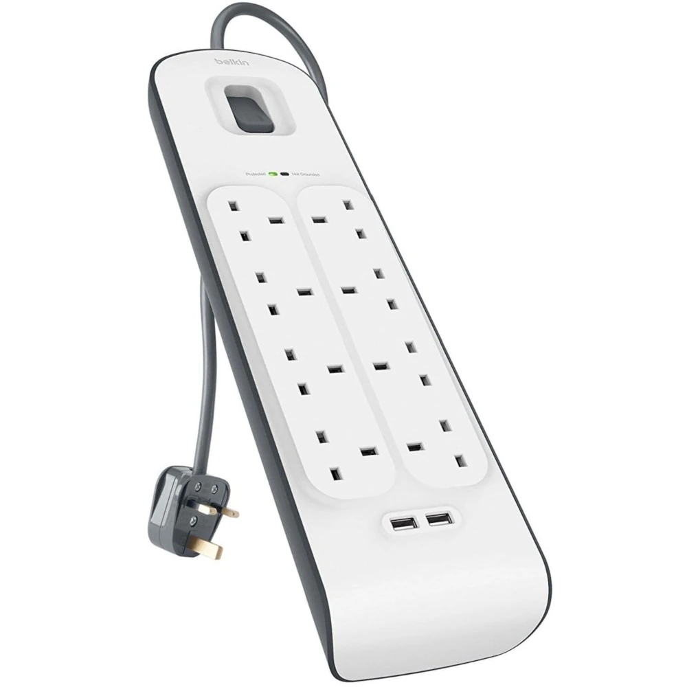684512 (1) مشترك حماية من ارتفاع الجهد بيلكين سيرج بلس 8 منافذ مع منفذ USB-C - الصورة 1