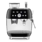 SMEG 50's Style Manual Coffee Machine with grinder & 20 Bar Pump - Black Gloss
