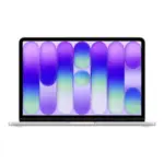 كمبيوتر محمول أبل ماك بوك نيو بحجم 13 بوصة بشريحة Apple A18 Pro مع معالج بـ 6 أنوية وكرت شاشة بـ 5 أنوية – ذاكرة 8GB RAM، قرص تخزين 256GB SSD، لوحة مفاتيح عربي/إنجليزي – باللون الفضي (Apple MacBook Neo 13-inch Silver)