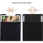 Sinjimoru Sinji Pouch Flap Secure Card Holder for back of phone - Black - Image 3