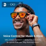 Zungle V2 Viper Sunglasses With Wireless Headphones - Black - Image 2