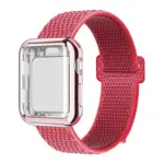 سوار QIENGO لساعة Apple Watch مقاس 44 مم مع كفر وواقي شاشة سيليكون - باللون الأحمر