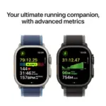 ⁦ساعة Apple Watch Ultra 3 GPS + Cellular مقاس 49 مم بهيكل من التيتانيوم الطبيعي مع سوار Trail Loop باللون الأزرق/الأزرق الفاتح – مقاس S/M⁩ - الصورة ⁦3⁩