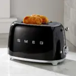 Smeg 2 Slice Toaster 50's Style Aesthetic - Glossy Black