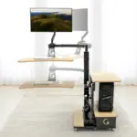 INGREM Left Rudder Adjustable Height Standing Desk with Monitor Arm (Open Box) - Image 3