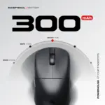 ⁦ماوس الألعاب سايبيرت زيوس ثلاثي الوضع خفيف الوزن للغاية (39 جرام) وبمعدل استجابة 8K - أسود<br/>⁩ - الصورة ⁦6⁩