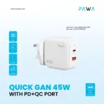 Pawa Quick Gan 45w With Pd+qc Port - White - Image 5