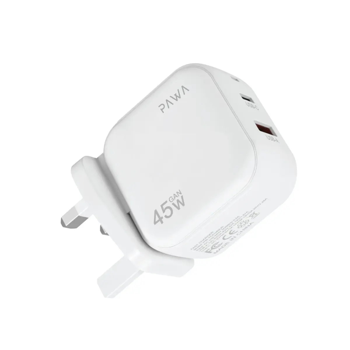 Pawa Quick Gan 45w With Pd+qc Port - White - Image 2