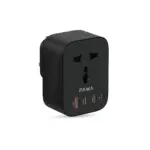 Pawa UK To Universal Travel Adapter Gan 20w - Black