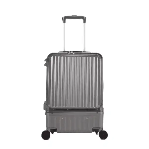 LEVELO Carry-On 20" Travel Luggage, Boarding Double Compartment - Grey