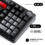 Cybeart Akula 99 Compact Full-Size Tri-Mode Gaming Keyboard - Black - Image 2