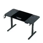 Twisted Minds Paradox Adjustable Gaming Desk, 120x60 cm, with Cup Shelf, Headphone Hook, Mousepad - Black - Image 2