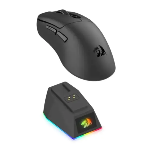 Redragon M998-STD-1K Tri-Mode Mouse with RGB Charging Dock - Black