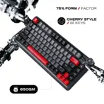 Cybeart Nighthawk 75 Wireless MkII Pre-Lubed Switches Tri-Mode Gaming Keyboard - Black - Image 5