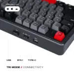 Cybeart Akula 99 Compact Full-Size Tri-Mode Gaming Keyboard - Black - Image 5