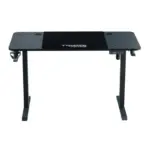 Twisted Minds Paradox Adjustable Gaming Desk, 120x60 cm, with Cup Shelf, Headphone Hook, Mousepad - Black