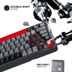 Cybeart Nighthawk 75 Wireless MkII Pre-Lubed Switches Tri-Mode Gaming Keyboard - Black - Image 4
