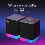 Redragon Gs517 Glyph 2.0 Rgb Bt/Wired Stereo Speaker - Black - Image 4