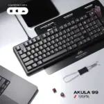 Cybeart Akula 99 Lite Compact Full-Size Wired Gaming Keyboard - Black - Image 2