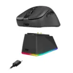 Redragon M998-STD-1K Tri-Mode Mouse with RGB Charging Dock - Black - Image 2