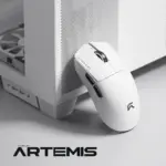 Cybeart Artemis 1K 52g Ultra-light Hot-Swap Tri-Mode Gaming Mouse - White - Image 4