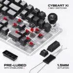 Cybeart Akula 99 Lite Compact Full-Size Wired Gaming Keyboard - Black - Image 4