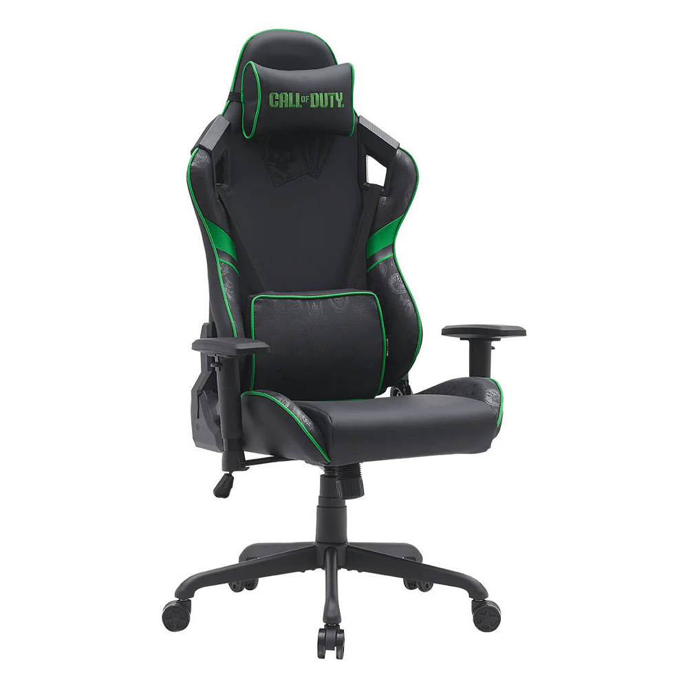 s233_1 GAMEON Call of Duty (COD) Office Computer Gaming Chair with Adjustable Armrest - Green/Black - Image 1