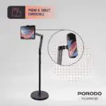 Porodo Phone & Tablet Floor Stand - Black - Image 4