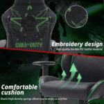 GAMEON Call of Duty (COD) Office Computer Gaming Chair with Adjustable Armrest - Green/Black - Image 3
