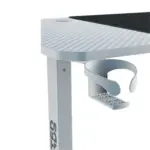 Twisted Minds Paradox Adjustable Gaming Desk, 120x60 cm, with Cup Shelf, Headphone Hook, Mousepad - White - Image 3