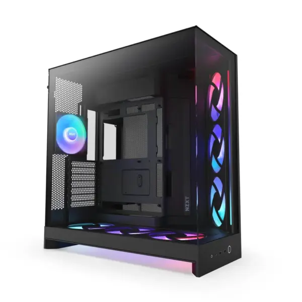 NZXT H9 Flow RGB+ Dual-Chamber Mid-Tower ATX Airflow Case with RGB and Control Hub - Black