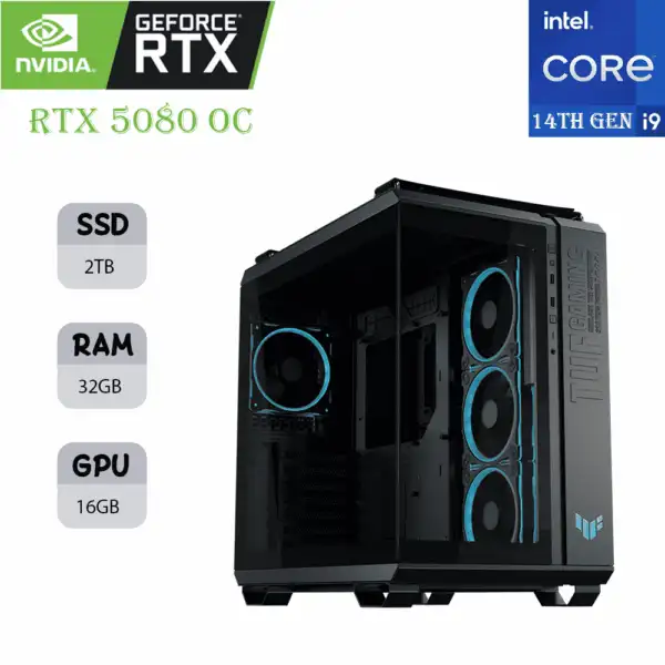 ASUS TUF GAMING PC | INTEL I9-14KF | RTX 5080 OC 16GB | 32GB RAM | 2TB SSD
