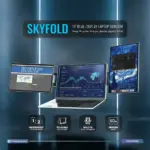 Powerology SkyFold 14" Dual Display Laptop Monitor - Black - Image 2