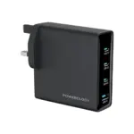 Powerology Volt-X 140W Multi-Port Gan Adapter - Black