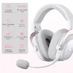 ⁦سماعة الألعاب ريدراجون H510 برو بثلاثة أساليب اتصال وإضاءة RGB - أبيض⁩ - الصورة ⁦3⁩
