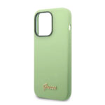 Guess Silicone PC Camera Script Logo Hard Case for iPhone 14 Pro (6.1") - Green - Image 5