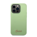 Guess Silicone PC Camera Script Logo Hard Case for iPhone 14 Pro (6.1") - Green - Image 2