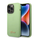 Guess Silicone PC Camera Script Logo Hard Case for iPhone 14 Pro (6.1") - Green