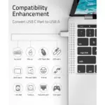 ⁦محول سينتك من USB إلى USB-C - فضي⁩ - الصورة ⁦3⁩