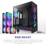 NZXT H9 Flow RGB+ Dual-Chamber Mid-Tower ATX Airflow Case with RGB and Control Hub - Black - Image 3