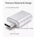 ⁦محول سينتك من USB إلى USB-C - فضي⁩ - الصورة ⁦2⁩