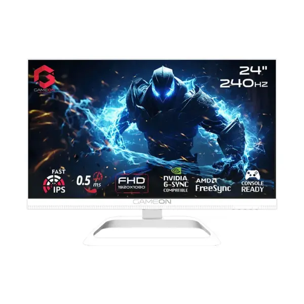 GAMEON Artic Pro Series 24.5" FHD, 240Hz, MPRT 0.5ms, HDMI 2.1, Fast IPS Gaming Monitor - White