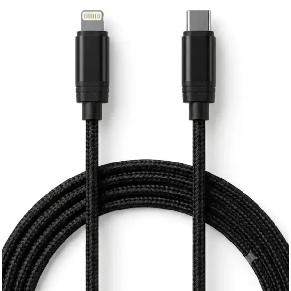 كابل شحن سريع شيتيك من USB-C إلى Lightning بقوة 27 واط وطول 1 متر - اسود