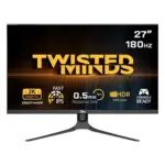 Twisted Minds Blaze Series Flat 27" QHD, 180HZ, 0.5MS, Fast IPS, HDMI 2.1 Gaming Monitor