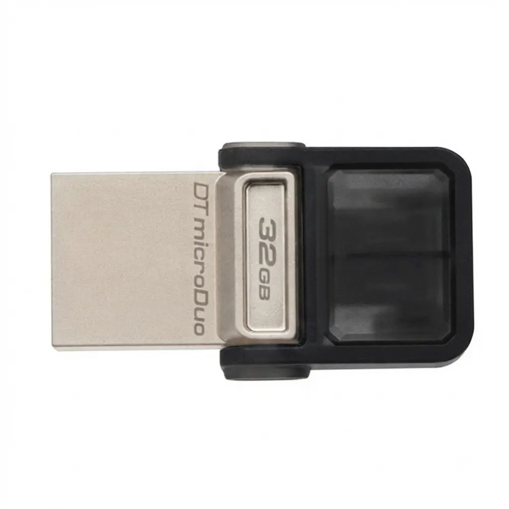 ikjhdw محرك أقراص فلاش DataTraveler microDuo من كينغستون بسعة 32 جيجابايت، USB 2.0، OTG - الصورة 1