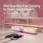 Divoom D-base 30W Desktop Bluetooth Gaming Speaker - Pink - Image 2