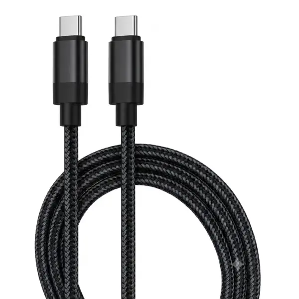 كابل شحن فائق السرعة شيتك من USB-C إلى USB-C بقوة 60 واط وطول 2 متر - أسود