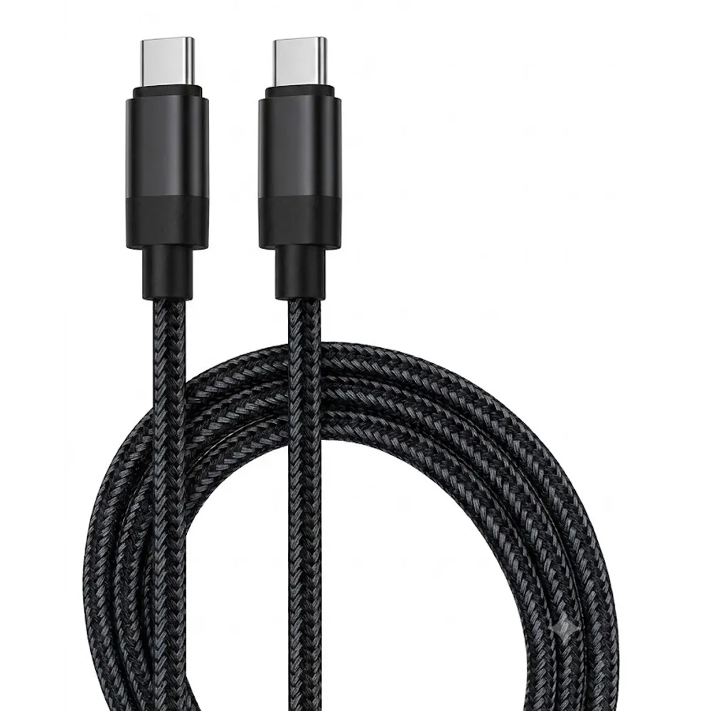 kijfdv_1 كابل شحن فائق السرعة شيتك من USB-C إلى USB-C بقوة 60 واط وطول 2 متر - أسود - الصورة 1