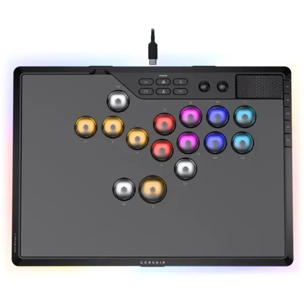 Corsair Novablade Pro Wireless Hall Effect Leverless Fighting Game Controller - Black