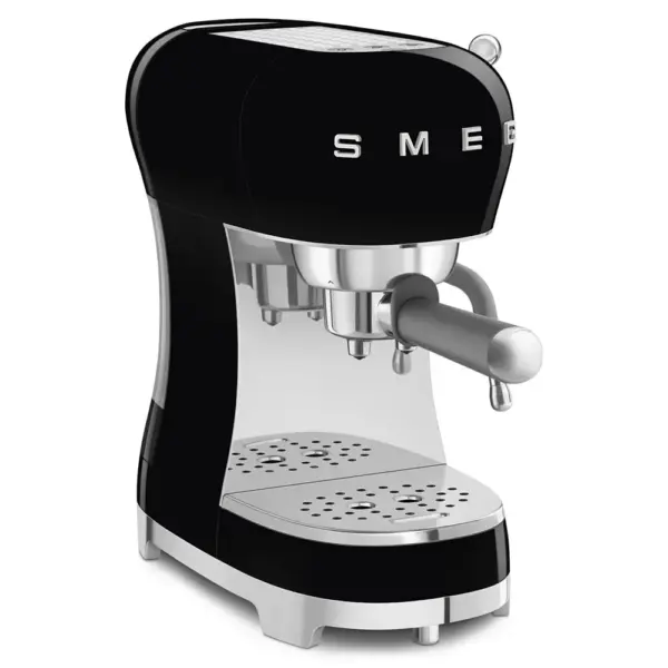 Smeg 50's Style Espresso Coffee Machine With Steam Wand - Black